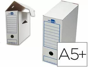 Caja archivo definitivo plastico Liderpapel blanco 360x260x100 mm
